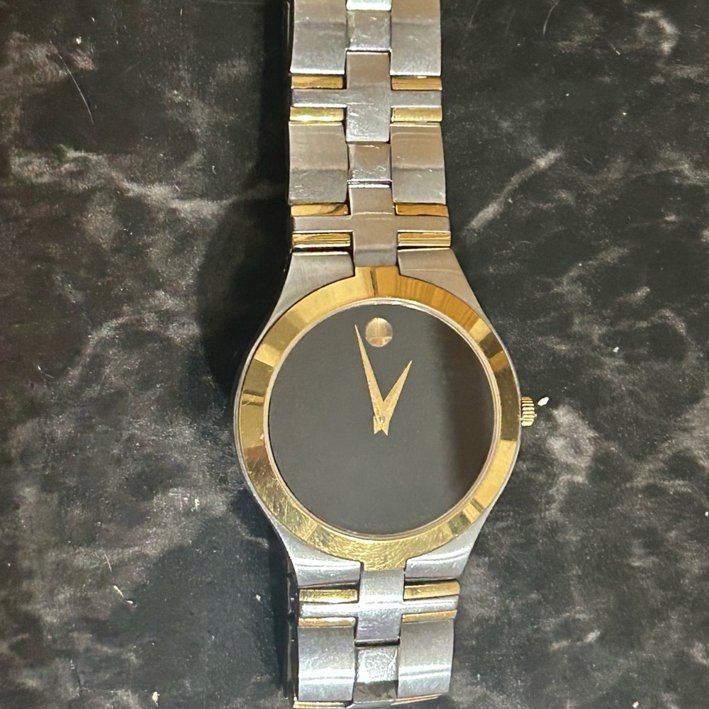 Movado Silver and Gold Men's Watch